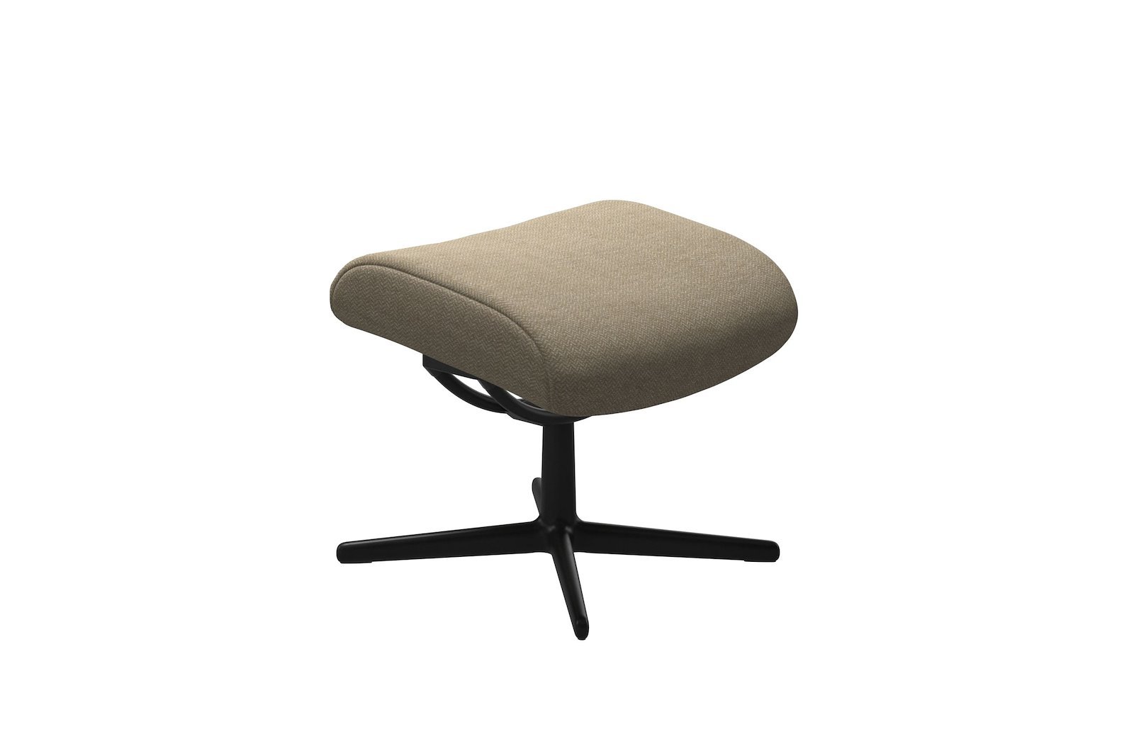 London krakk Tesktil Peony Beige-Cross - Matt Black