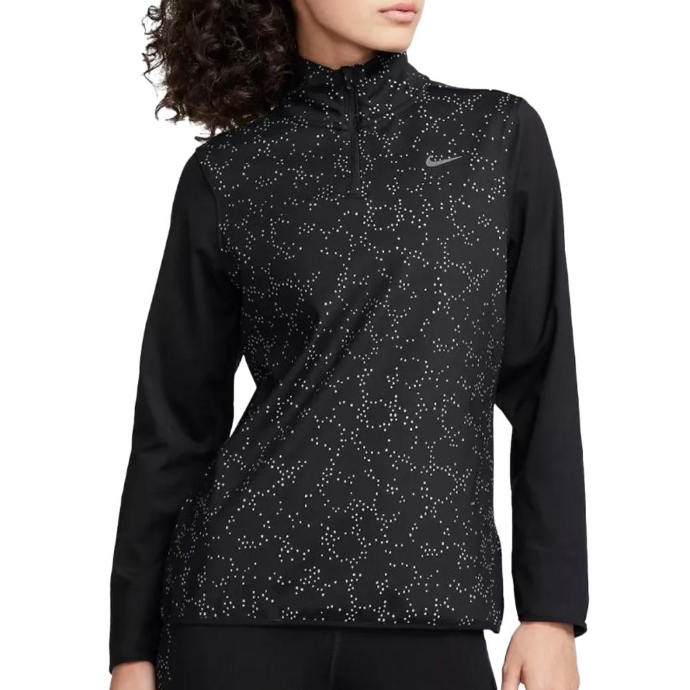 Nike T-shirt Manches Longues Noires Femme Nike Elmnt