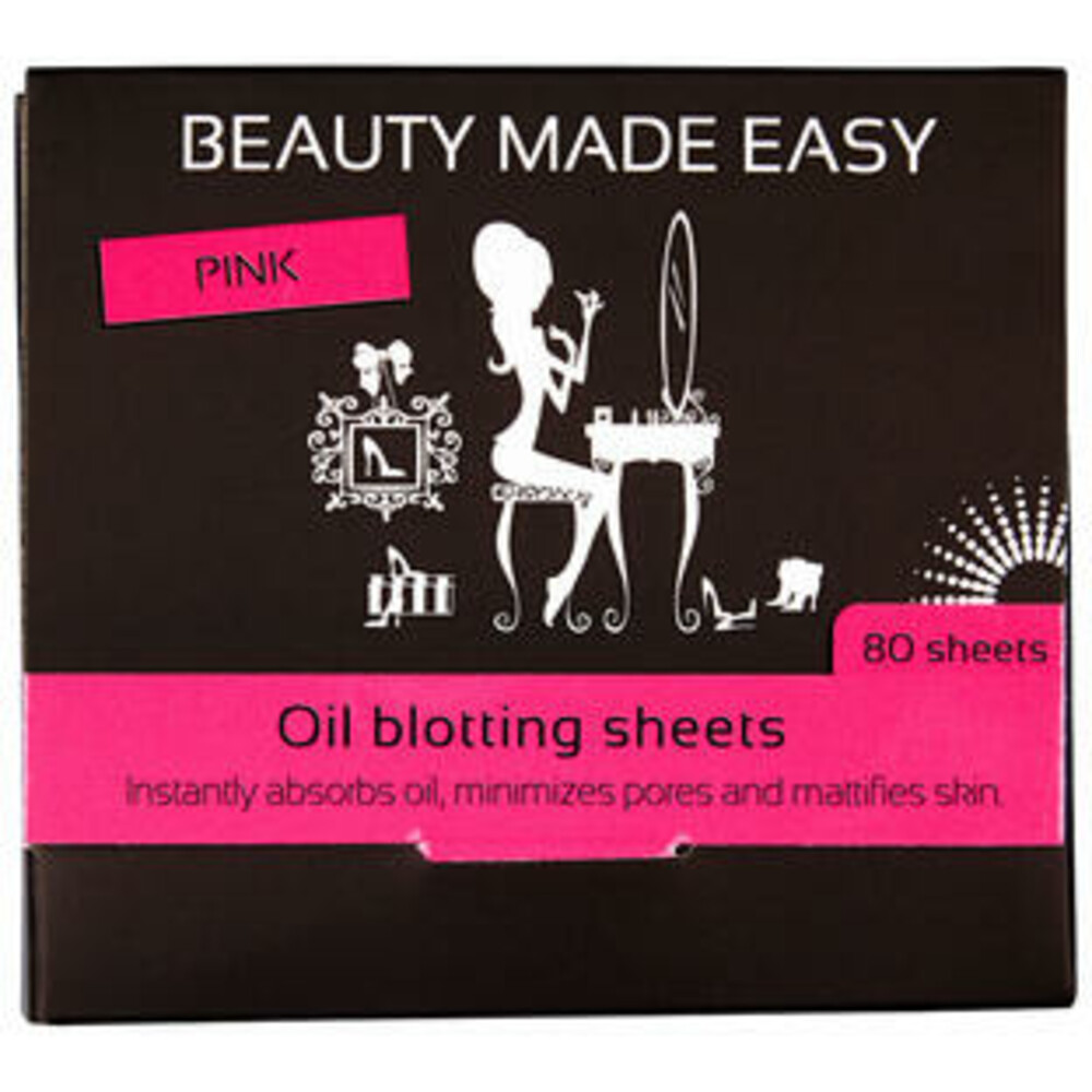 Beauty Made Easy Oil Blotting Sheets Pink80 stuks