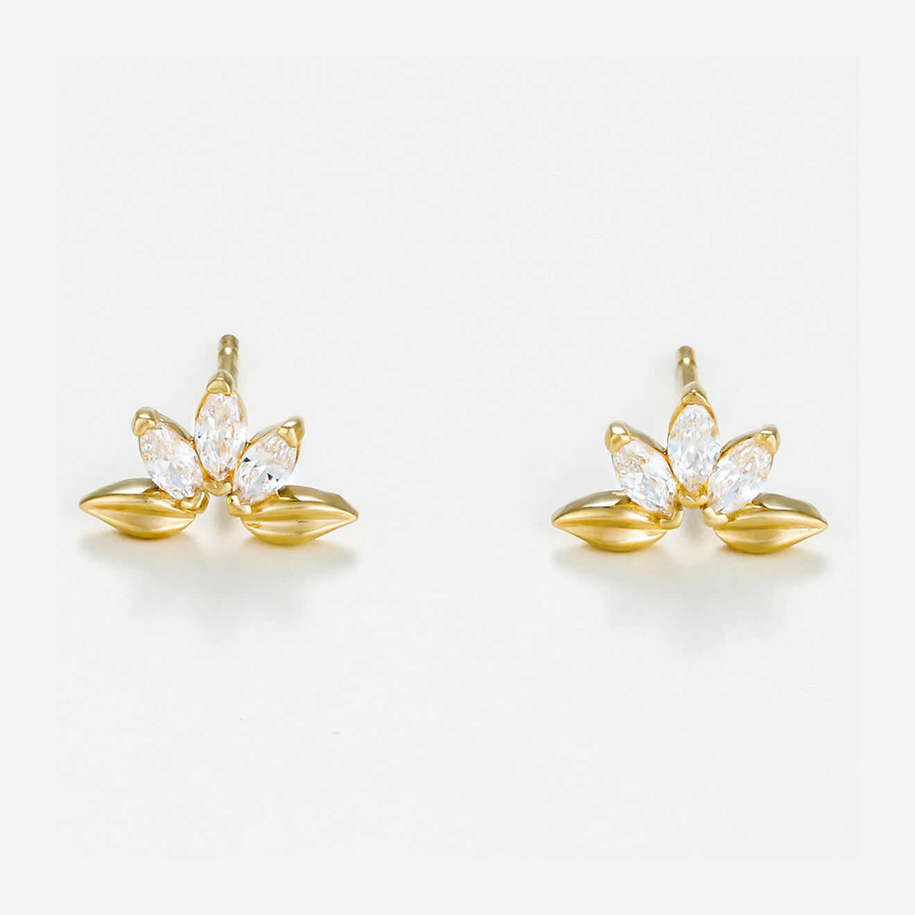 By Colette Boucles d'oreilles Clarisse Zirconium or jaune