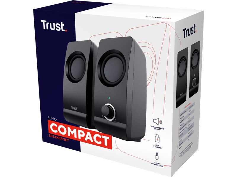 Trust PC-Lautsprecher Remo 2.0 Kompaktes Lautsprechersystem