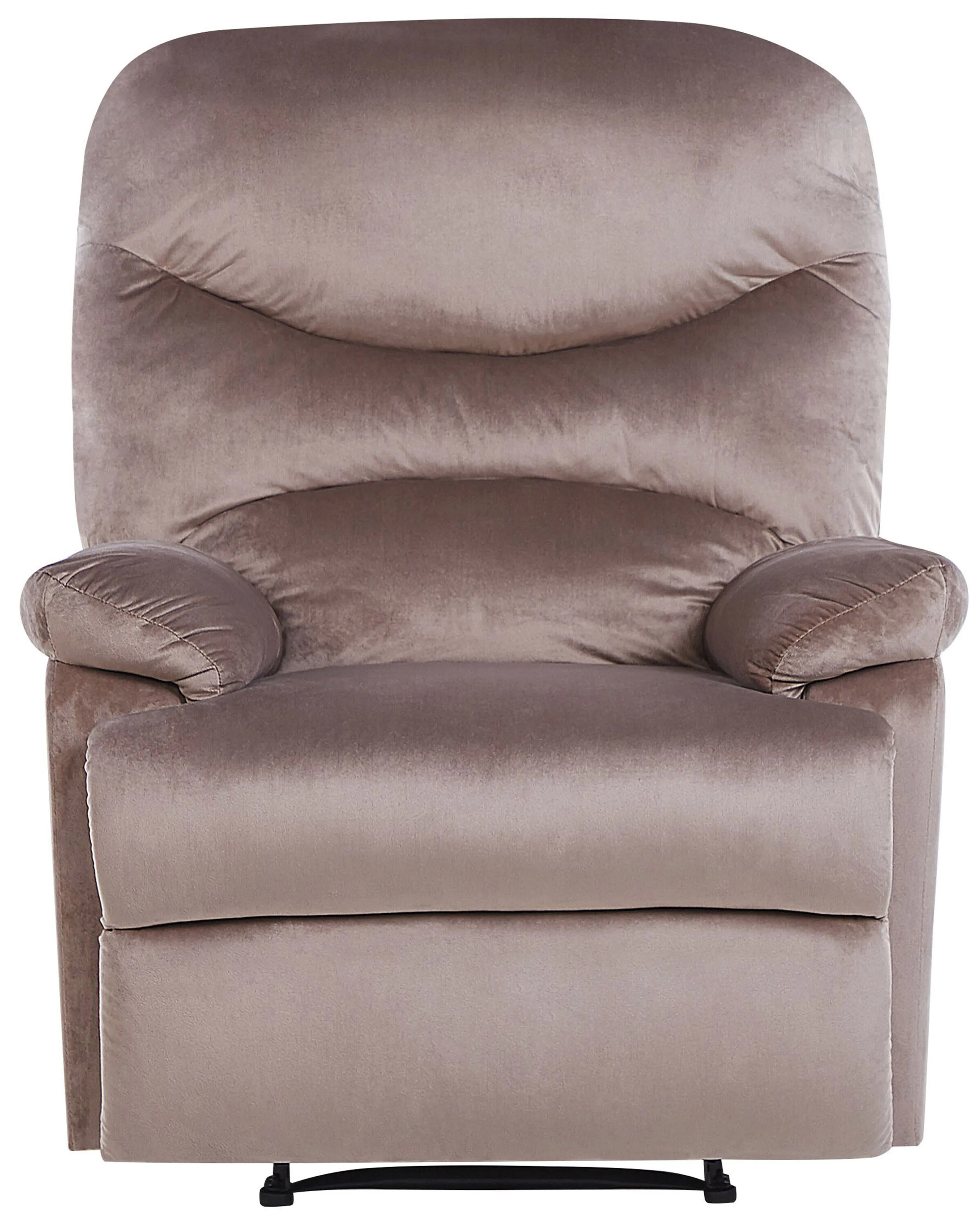 Relaxfauteuil ESLOV inclusief voetensteun Fluweel Beige Taupe