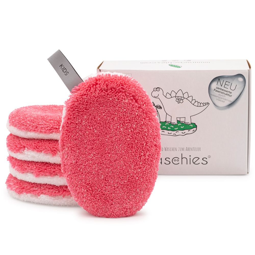 waschies supersofte Waschpads für Babys und Kinder Pink 5er Set