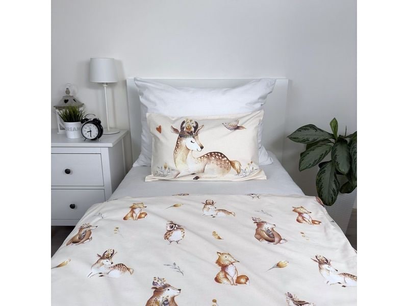 Jerry Fabrics Kinderbettwäsche Woodland 100 x 135 cm   40 x Bettwäscheset für ein kleineres Kinderbett