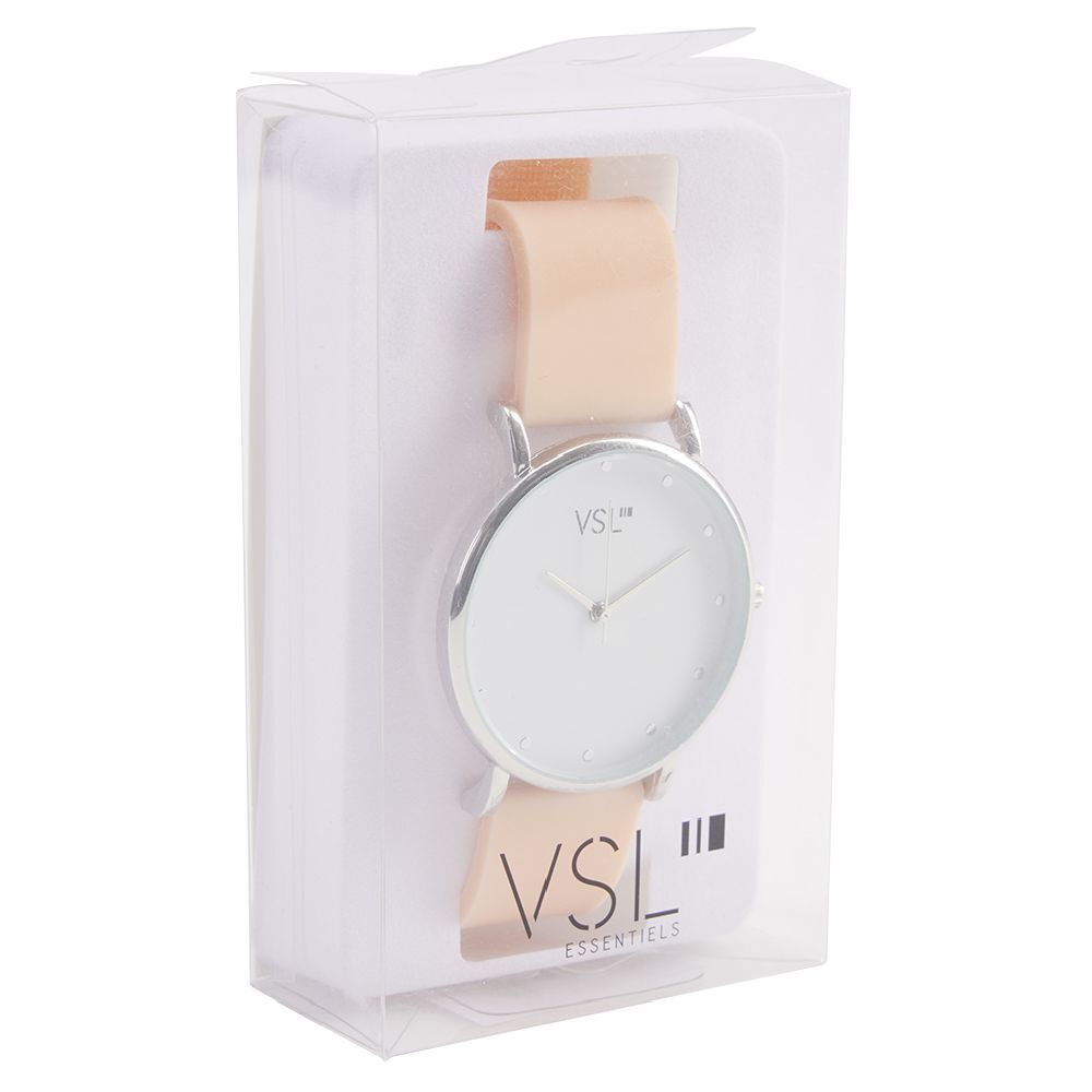 Montre à cadran rond bracelet pastel
