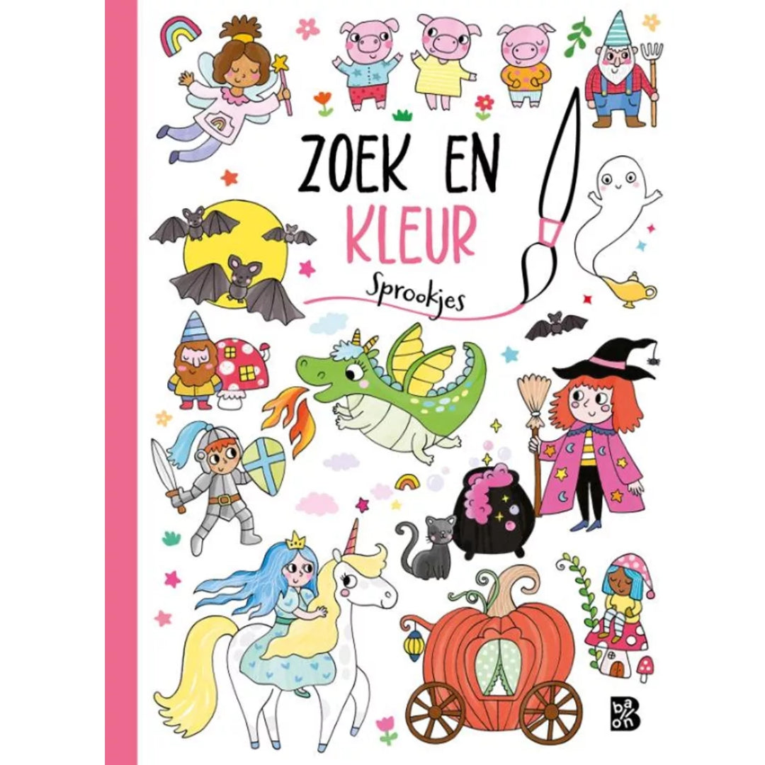 Uitgeverij ballon zoek- en kleurboek - sprookjes