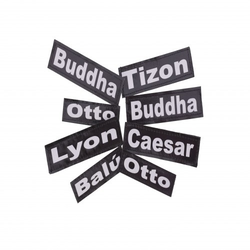Pacote de plaquinhas de identificação para cães Super Doggy Reflective e personalizáveis