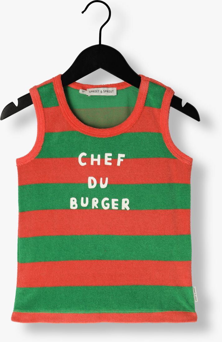 Sproet & Sprout koraal sproet & sprout t-shirt tanktop boys chef du burger
