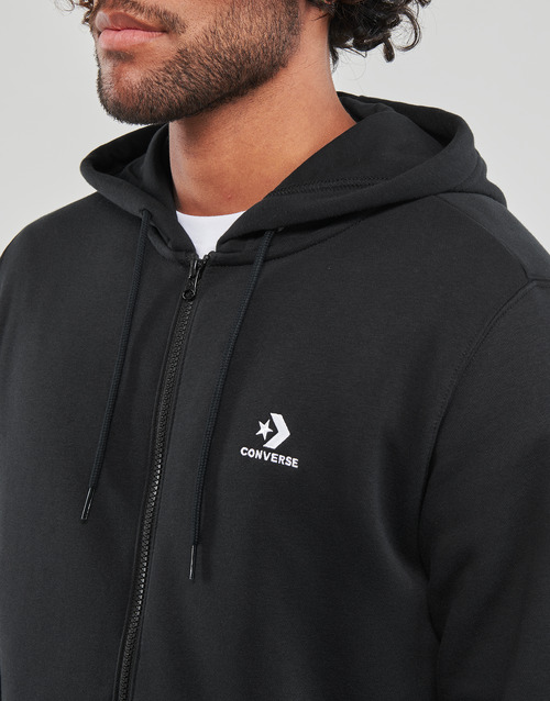 Converse - GO-TO EMBROIDERED STAR CHEVRON FULL-ZIP HOODIE - Noir