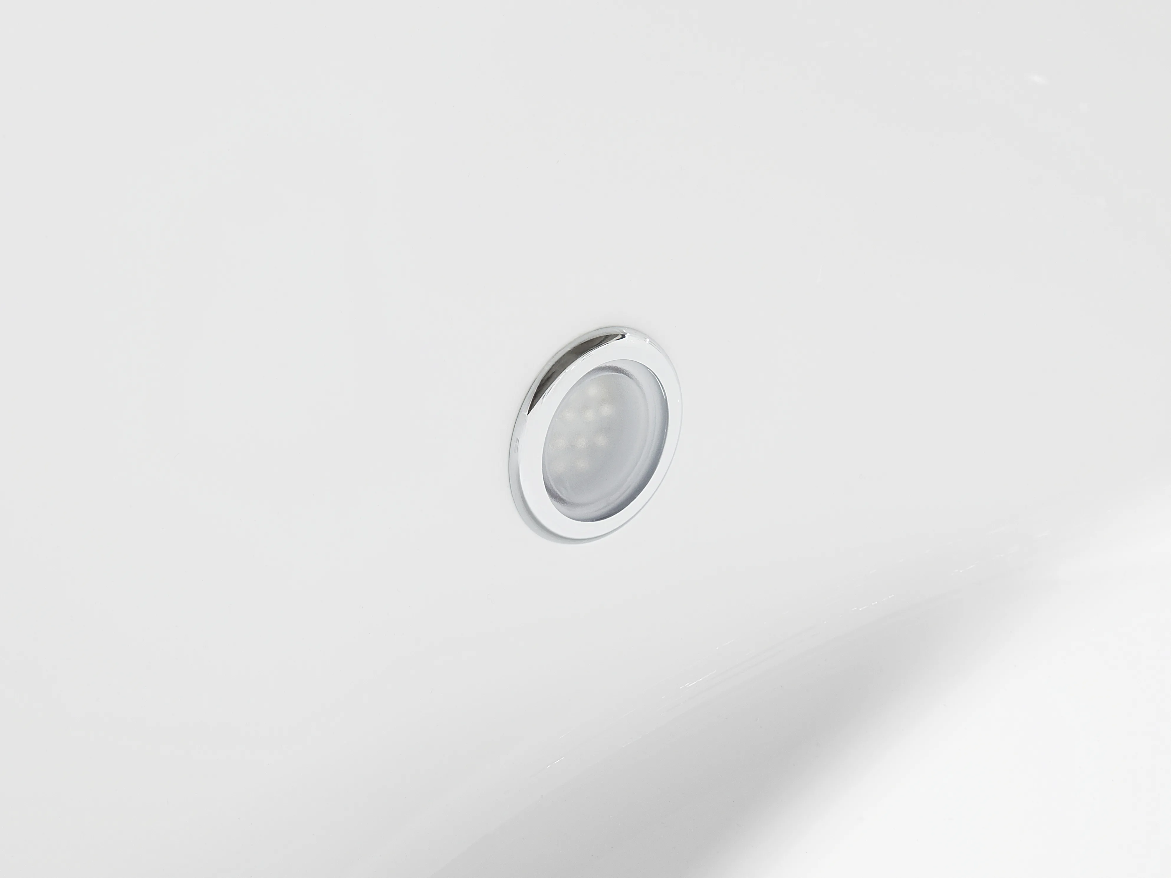 Hoek bubbelbad met LED PARADISO rechtszijdig 158 x 113 cm Wit