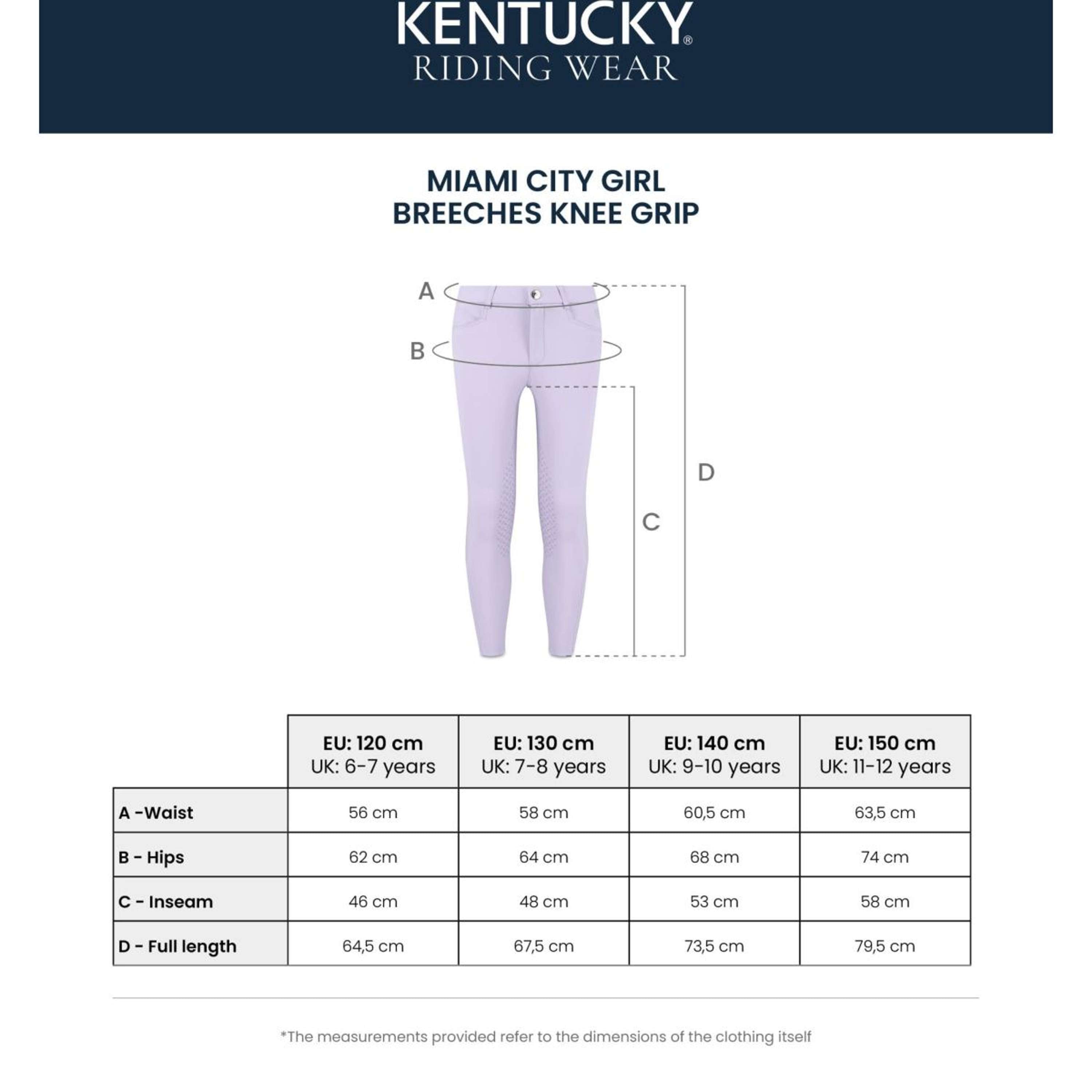 Kentucky Rijbroek Miami City Knee Grip Girls Old Rose