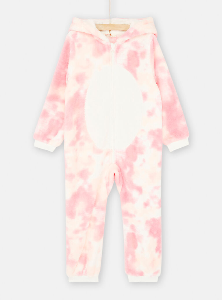 Surpyjama tie and dye rose et blanc