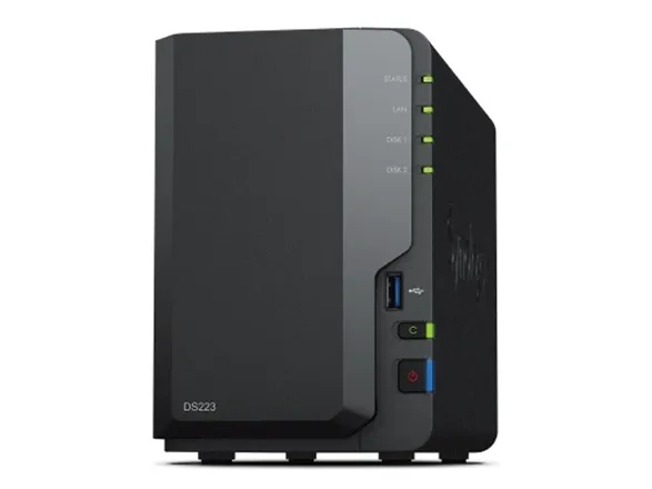 Synology Disk Station DS223 - NAS-server - 2 bays - SATA 6Gb/s - RAID 0, 1, JBOD - RAM 2 GB - Gigabit Ethernet - iSCSI support