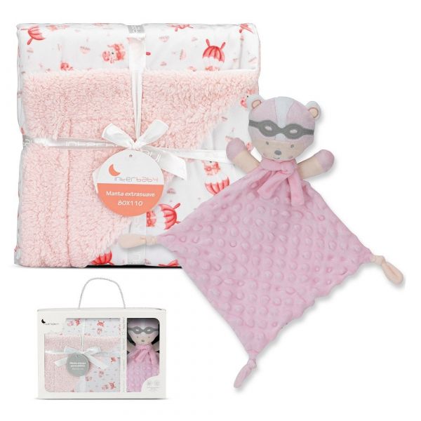 Interbaby Manta 80x110cm Carneiro Paraquedista Rosa