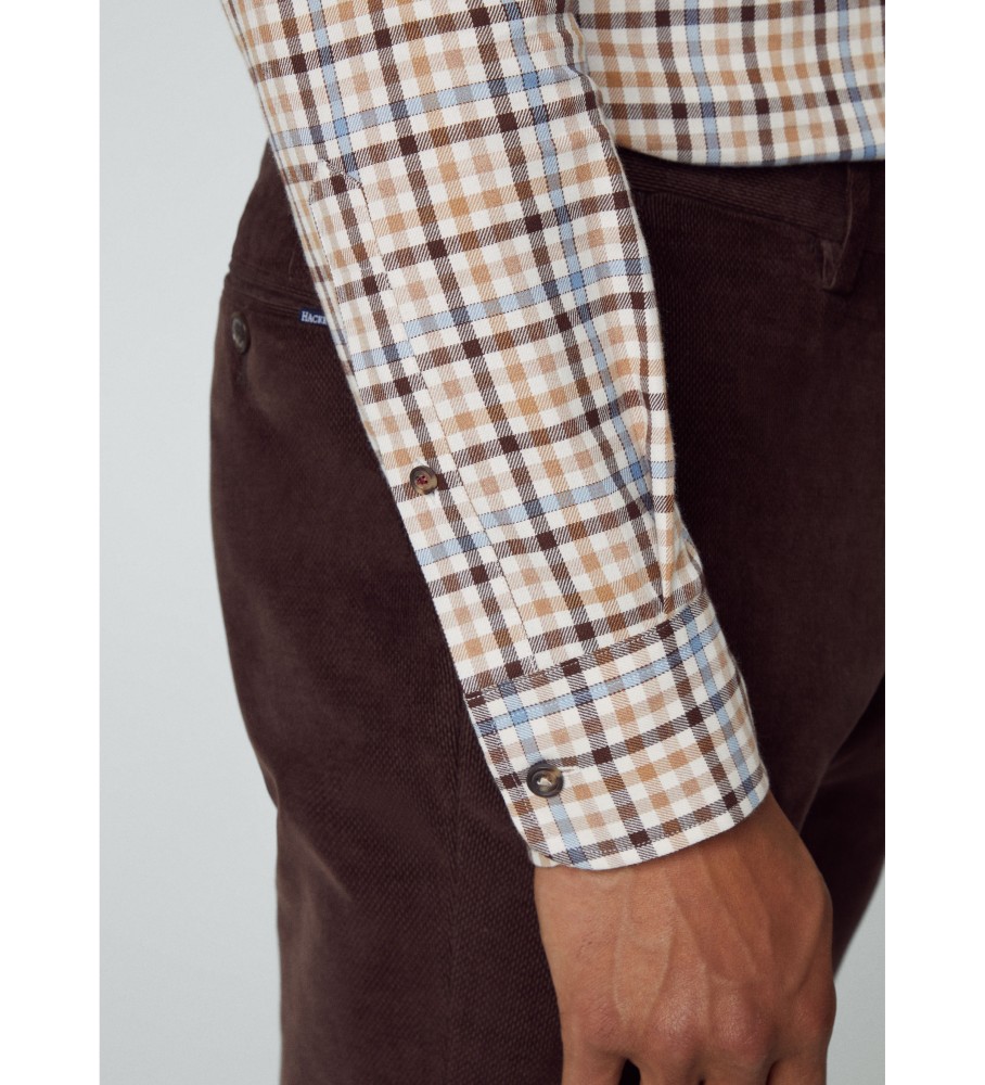 Camisa de flanela Hackett 3 cores xadrez vichy multicolorida