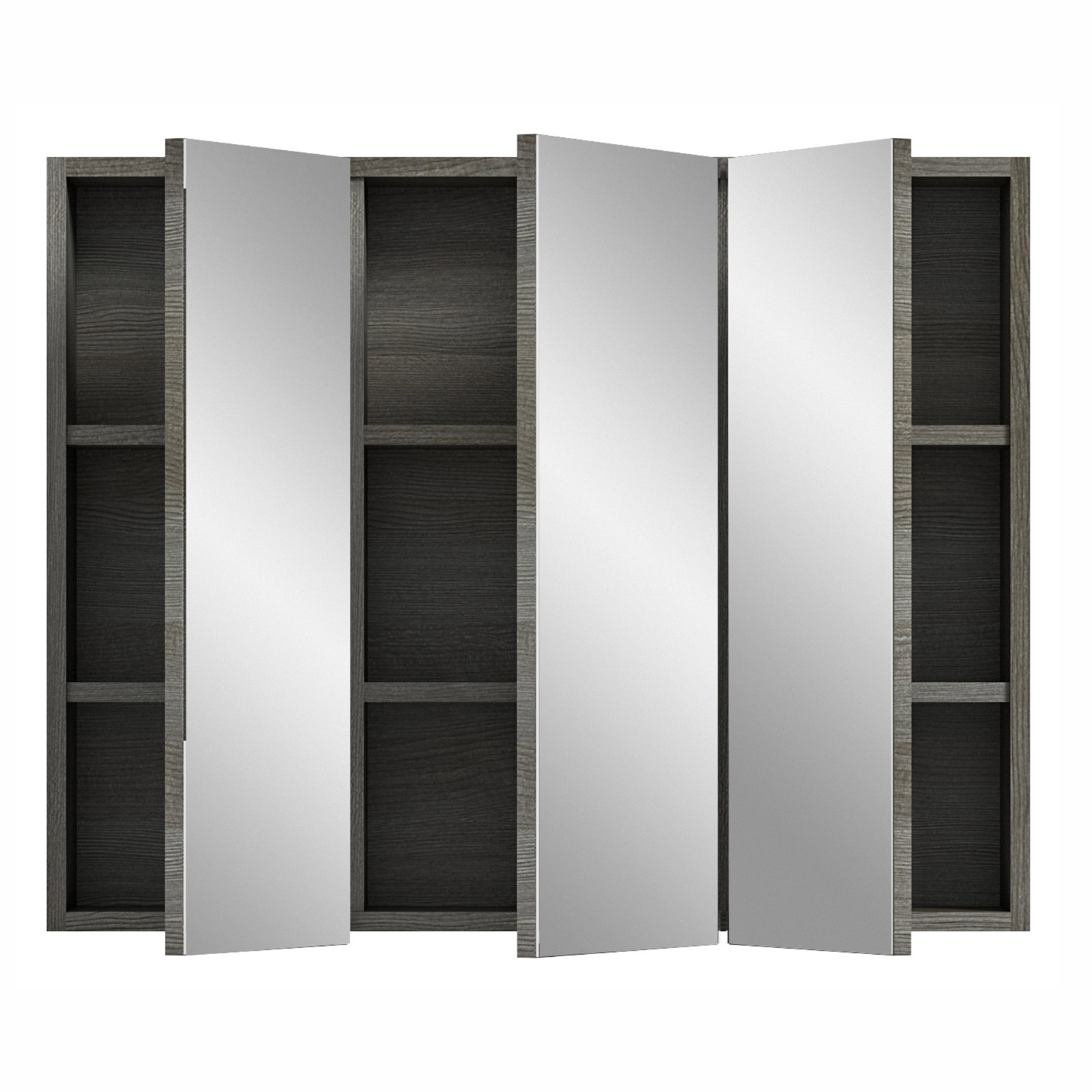 Spiegelschrank SILVER - Rauchsilber - 80 cm