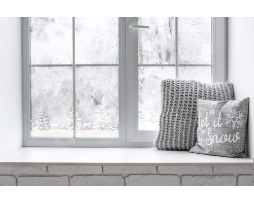 dc-fix® statische glasdecoratiefolie, winterborders, Bos, 20x150 cm