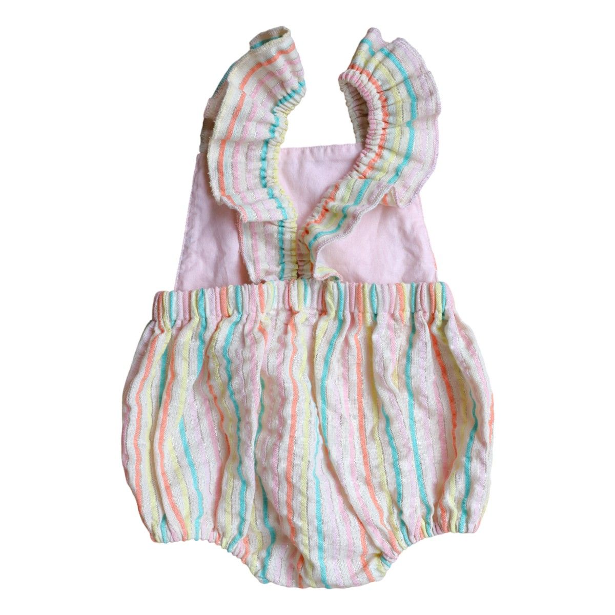 Barboteuse rayée multicolore - Miaou