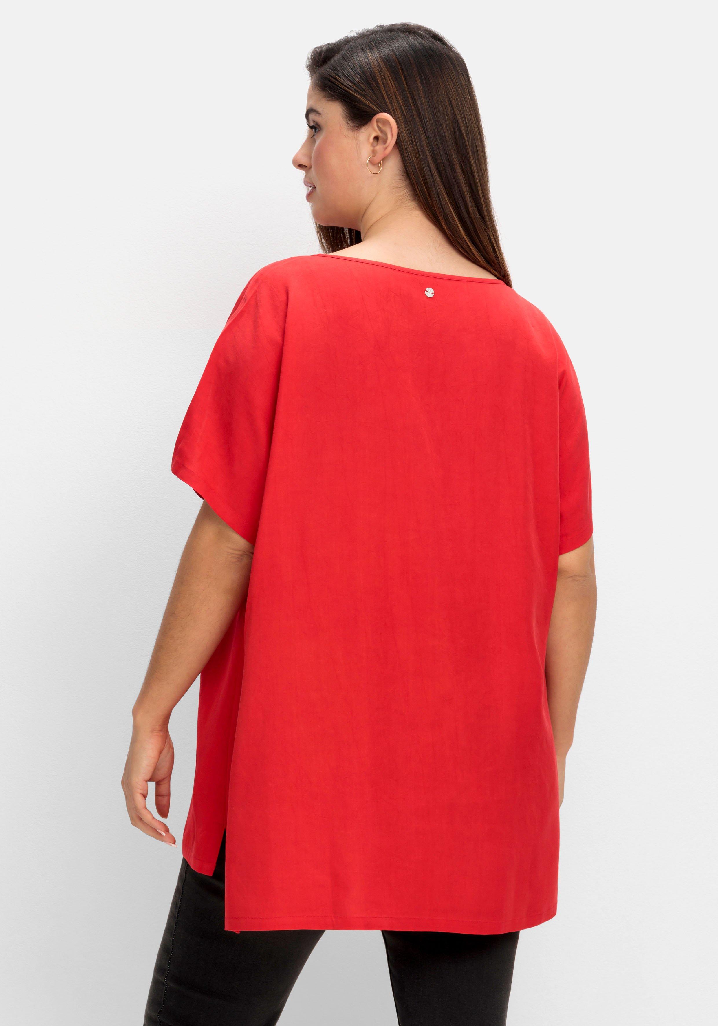 Oversize-Tunika mit geschlitztem Ärmel