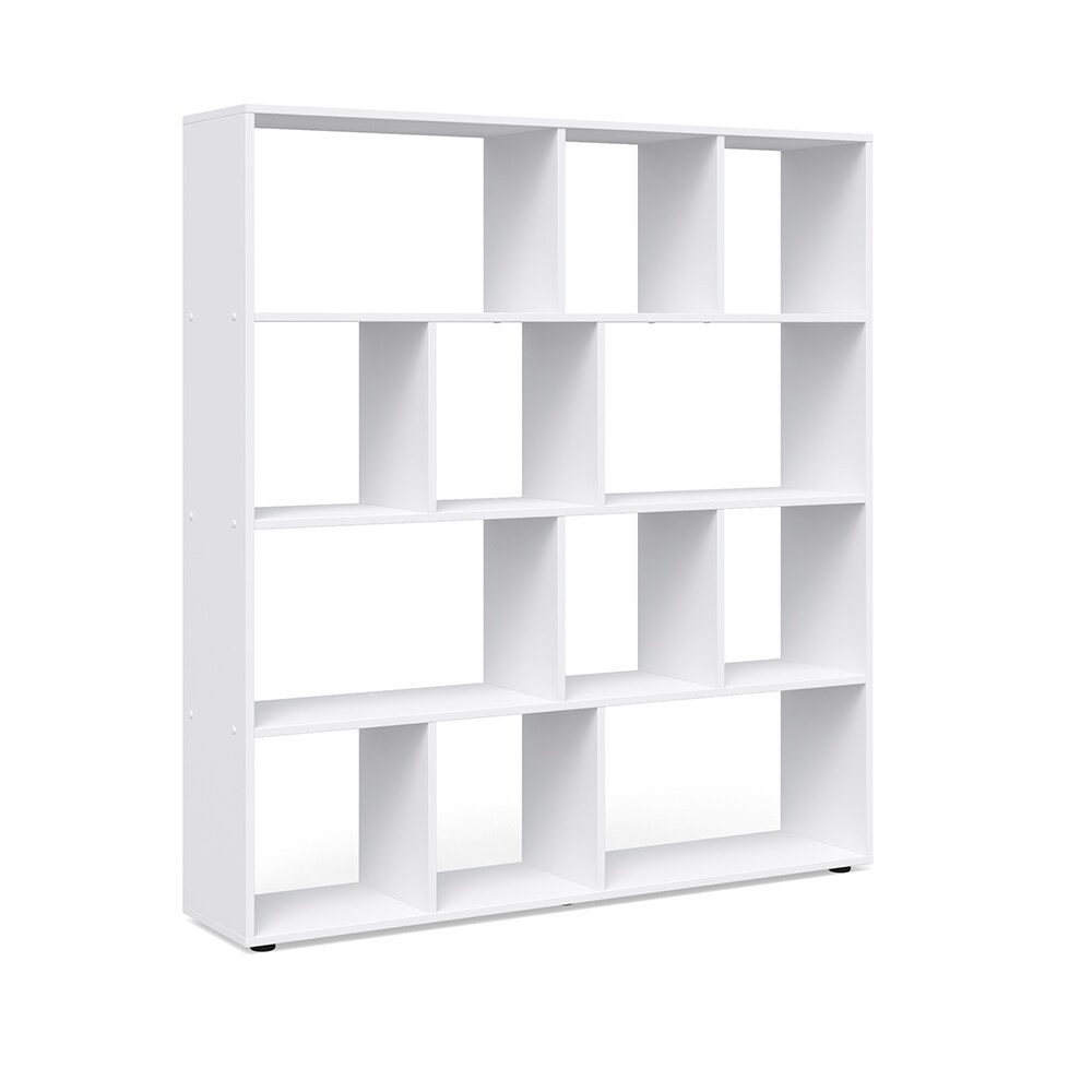 Vicco Raumteiler Pilar Bücherregal Standregal Büroregal 12 Fächer Weiß