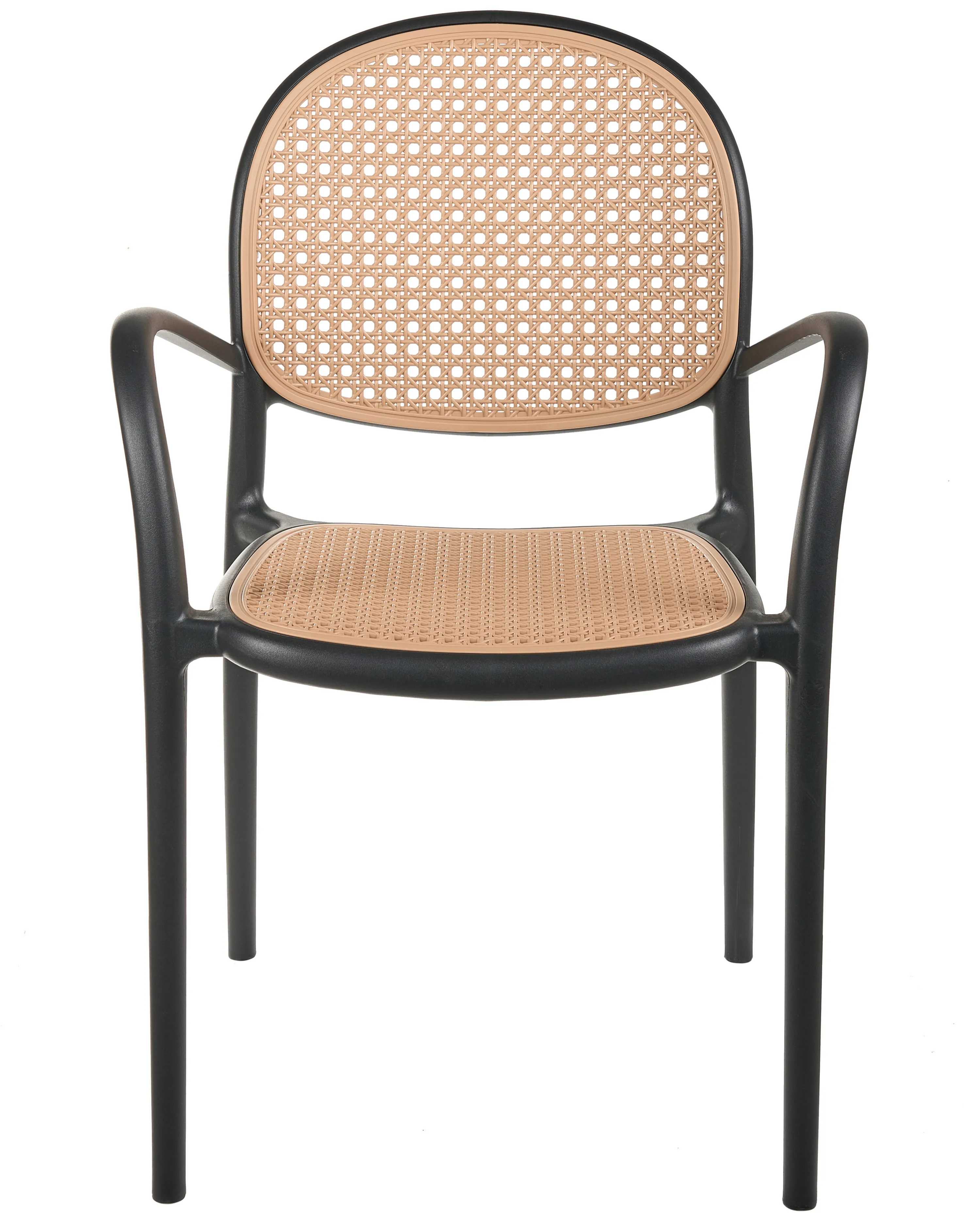 Set van 2 tuinstoelen POVOLETTO Synthetisch materiaal Zwart