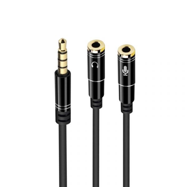 Ewent PC Headset 1x 3,5 mm AUX 4-pin M - 2x 3,5 mm AUX 3-pin F - EC1641