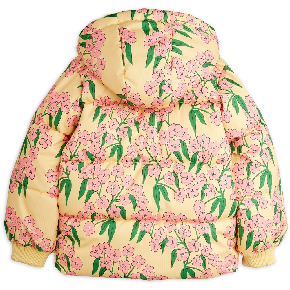 Køb Mini Rodini Yellow Alpine Flowers AOP Hooded Puffer