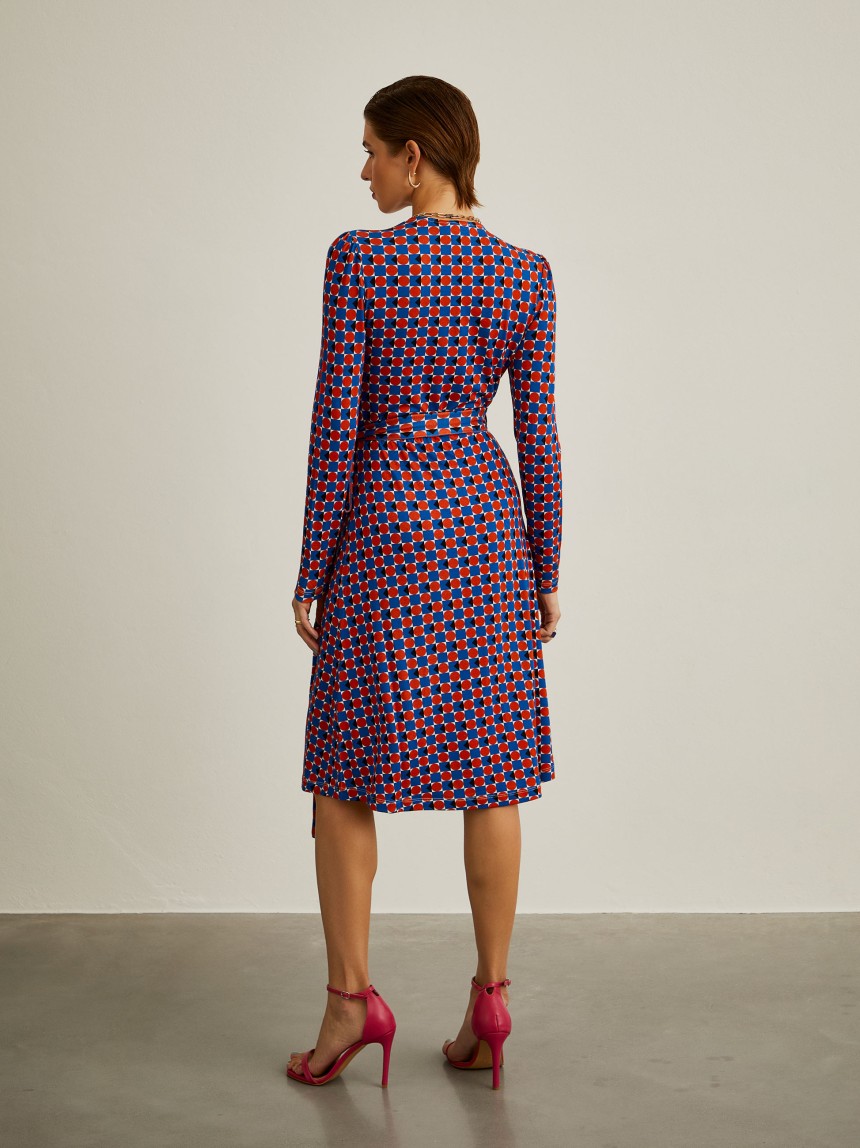 Vestido midi estampado