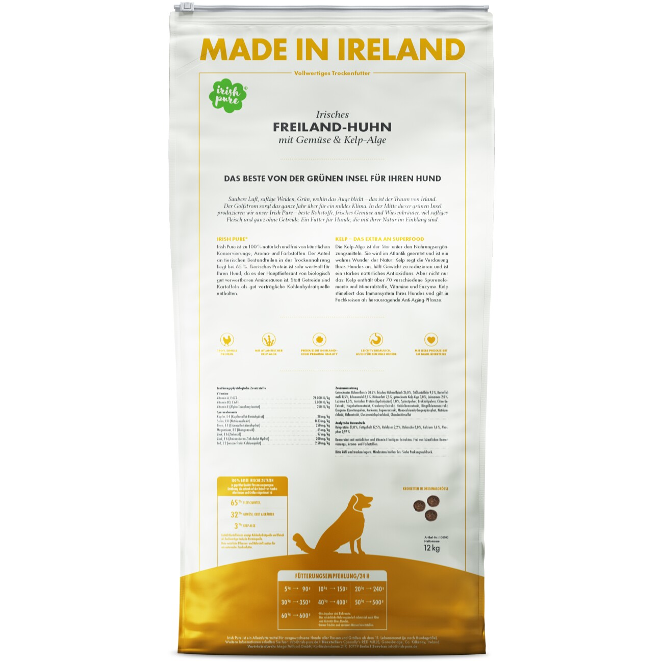 Irish Pure Adult - Huhn + Gemüse & Kelp 1,5 kg