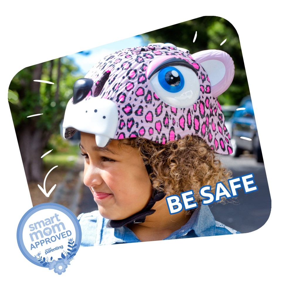 Crazy Safety - Cykelhjelm til børn - Gul leopard (49-55 cm)