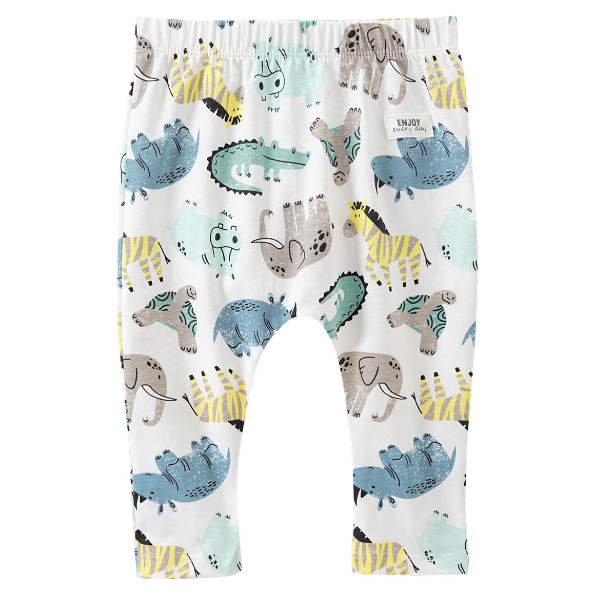 Topomini Baby Leggings mit Tier-Motiven weiss / bunt