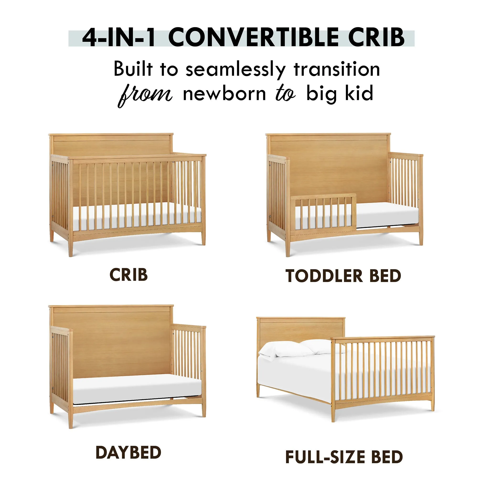 DaVinci Couchette Convertible 4-en-1 Frem - Miel