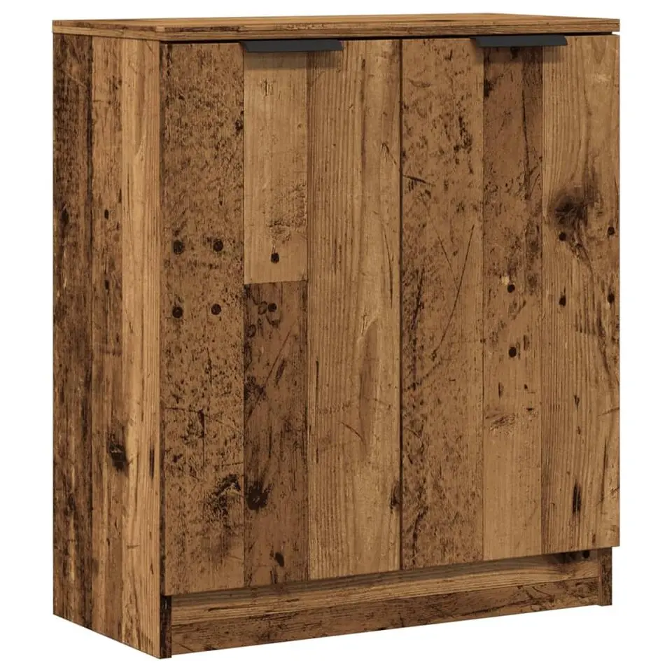 vidaXL - Dressoir met 2 deuren - Oud hout - Bewerkt hout - 60x30x70 cm