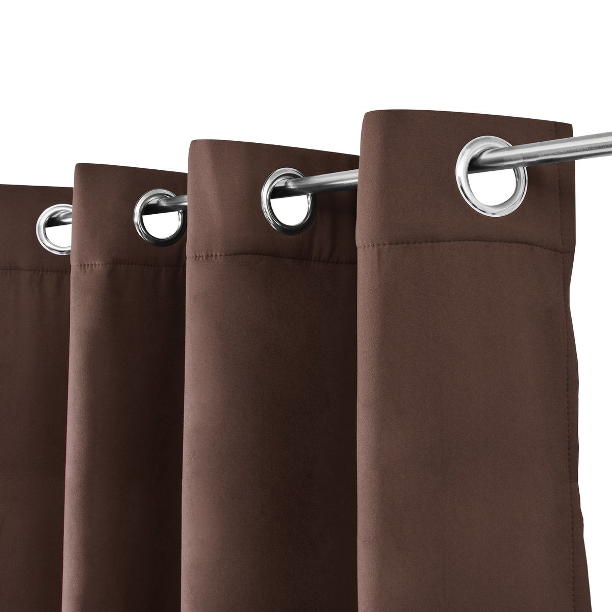 Beautissu Amelie TO Gordijn met Ring 140x245cm Bruin (set van 2)