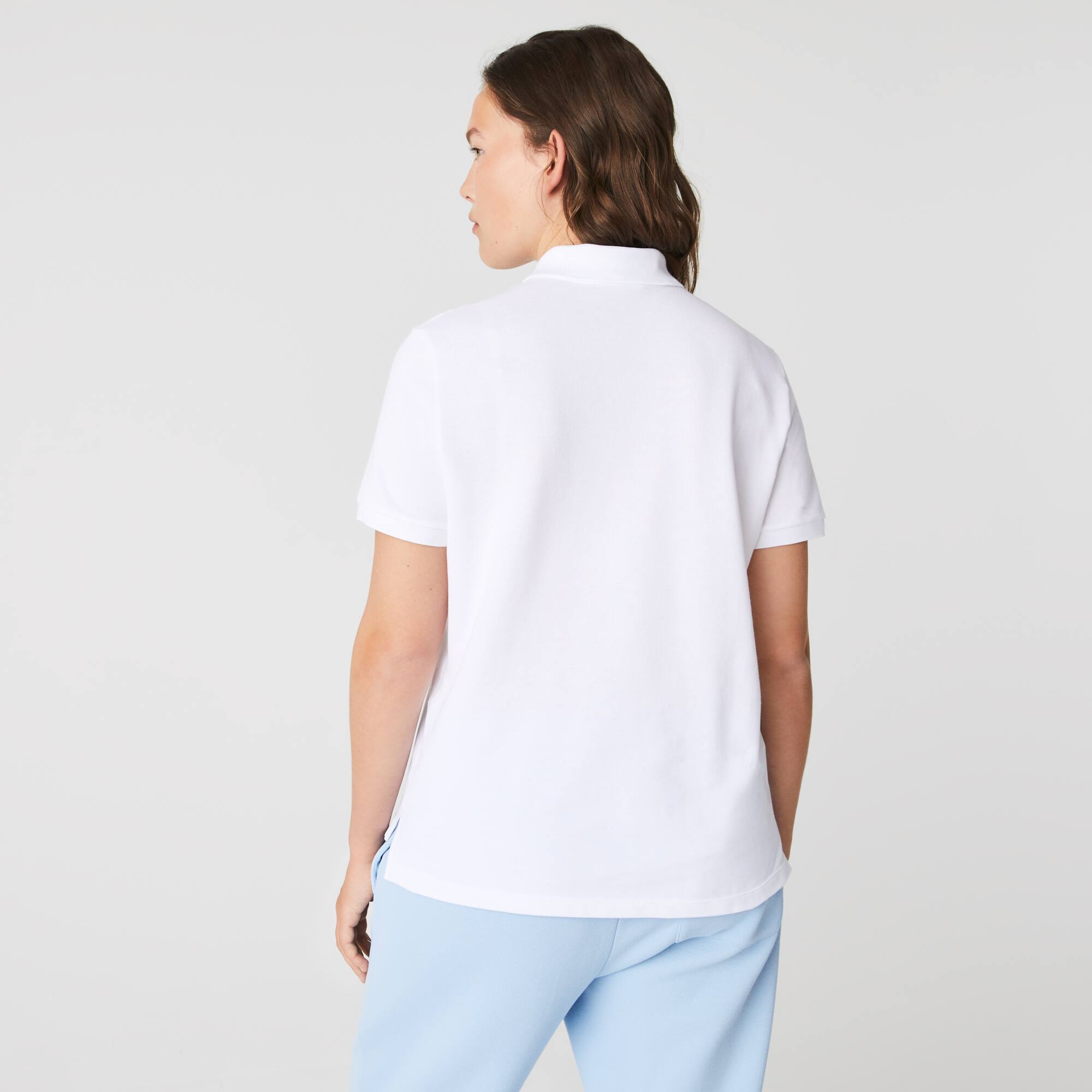 LACOSTE Regular Fit Damen-Poloshirt aus weichem Petit Piqué Kurze Ärmel - Weiss - Lacoste - Damen
