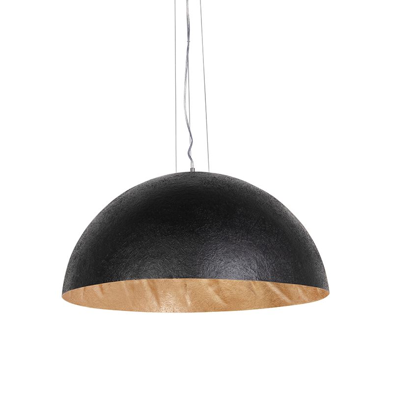 Industriële hanglamp zwart met goud 70 cm - Magna