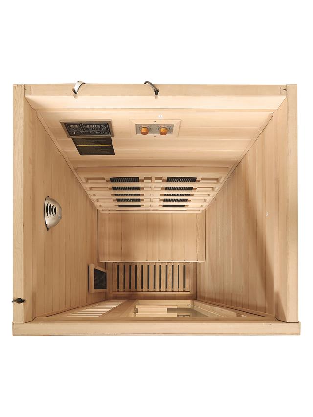 Infrarot-Gesundheitskabine für Zuhause, mit Ambientebeleuchtung und Bluetooth Radio, Größe S, 90 x 90 cm