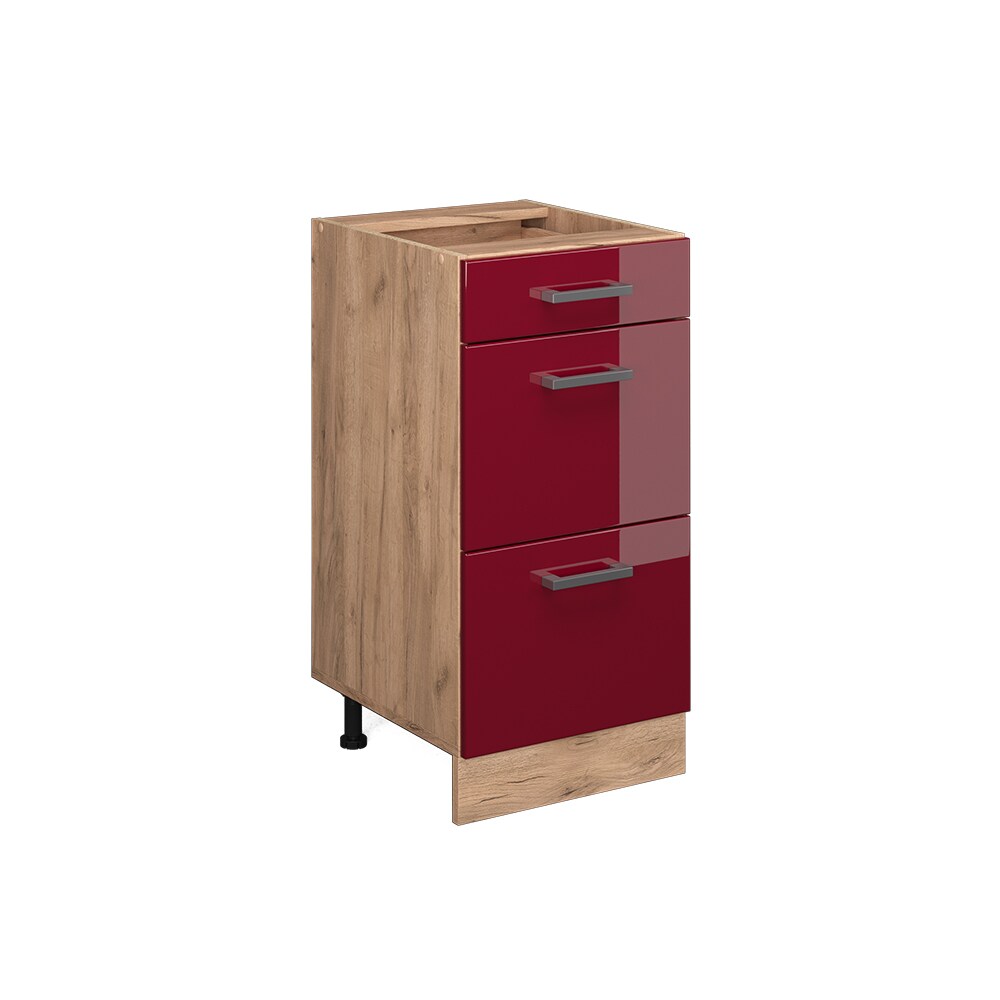 Vicco Schubladenunterschrank Küchenschrank Küchenzeile R-Line 40 cm Eiche Bordeaux Schublade