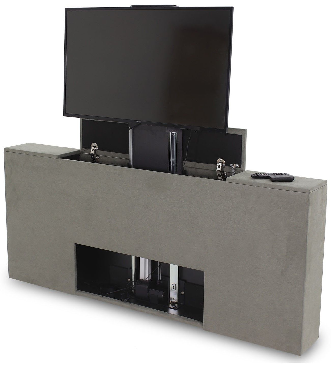 Voetenbord met tv-lift Boston B140 x D21 x H81 cm