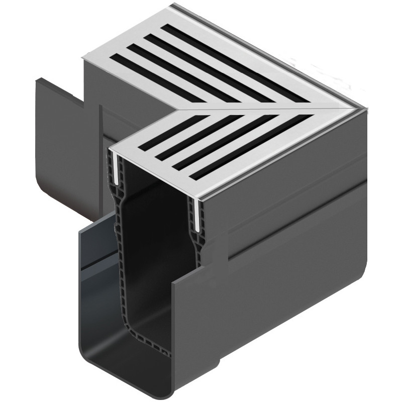 ACO Slimline hoekelement Aluminium