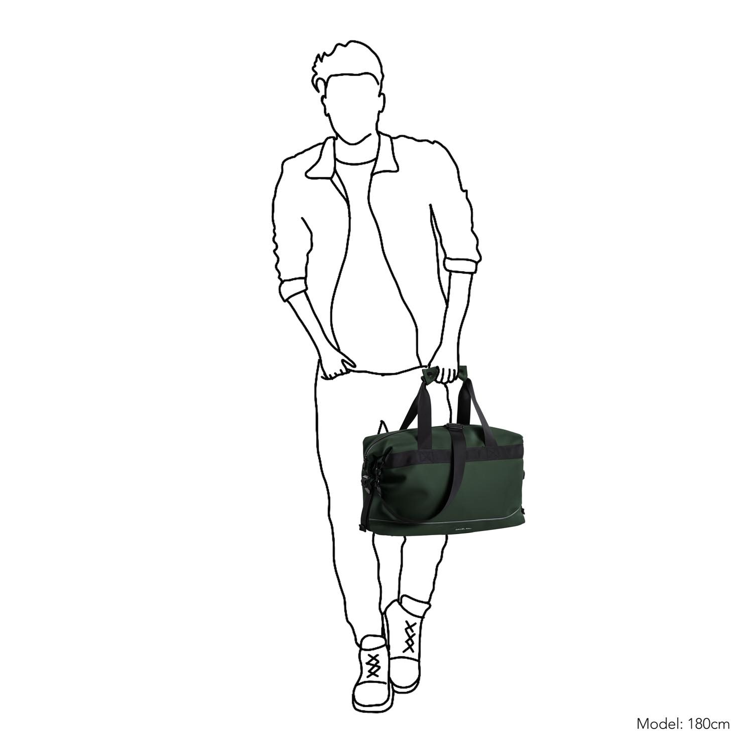 Daniel Ray Riverside Water-Repellent Duffle dark green