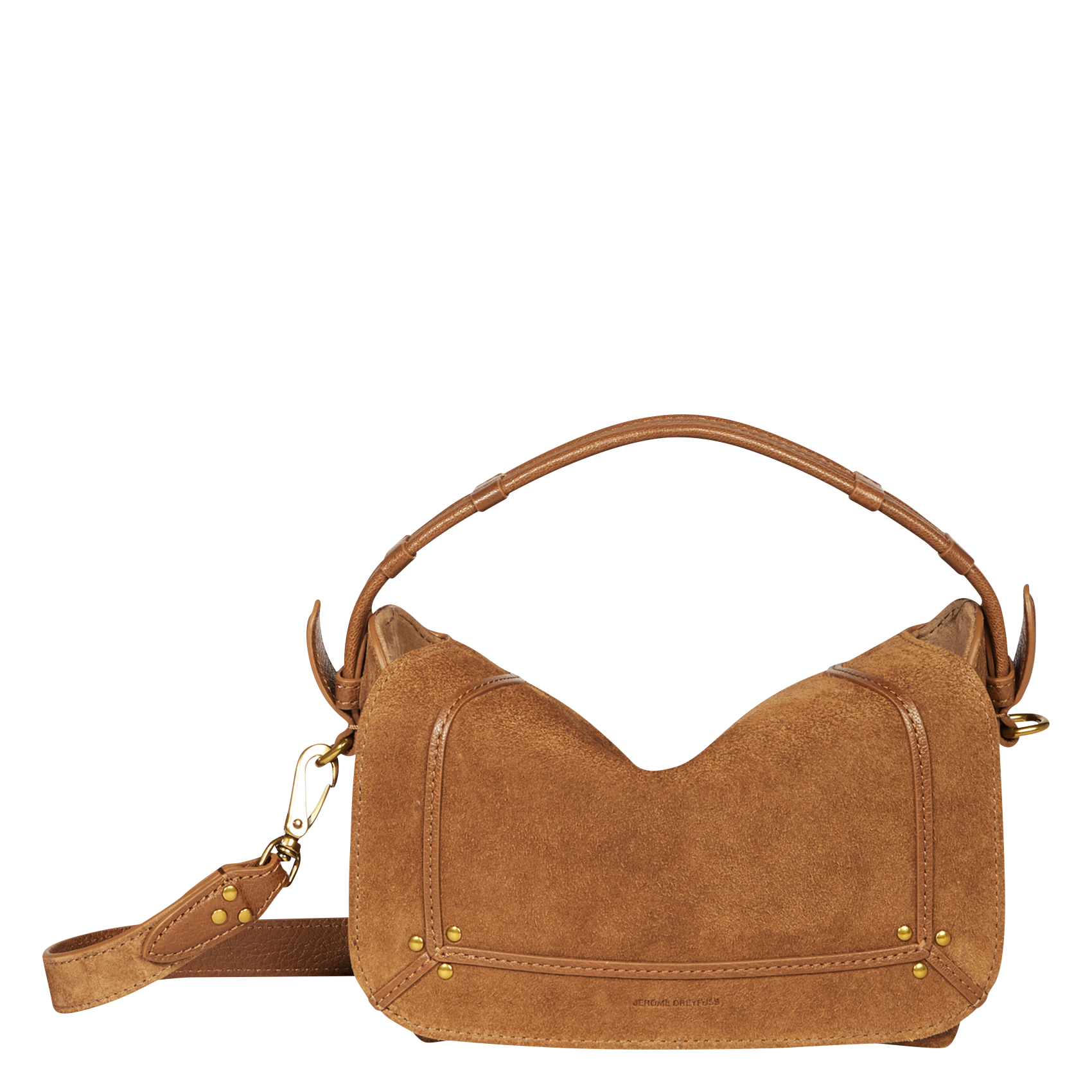 PEPITO S - Sac bandoulière en cuir velours | Marron