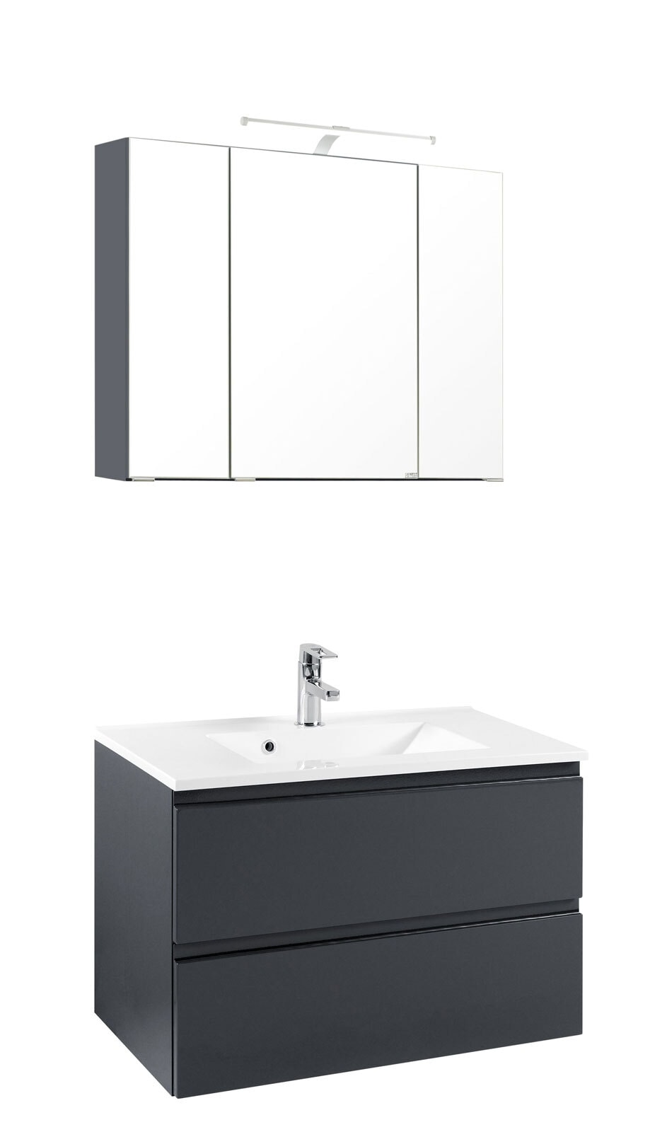 Badmöbelset Cardiff 3-teilig 100 x 200 x 47 cm weiß
