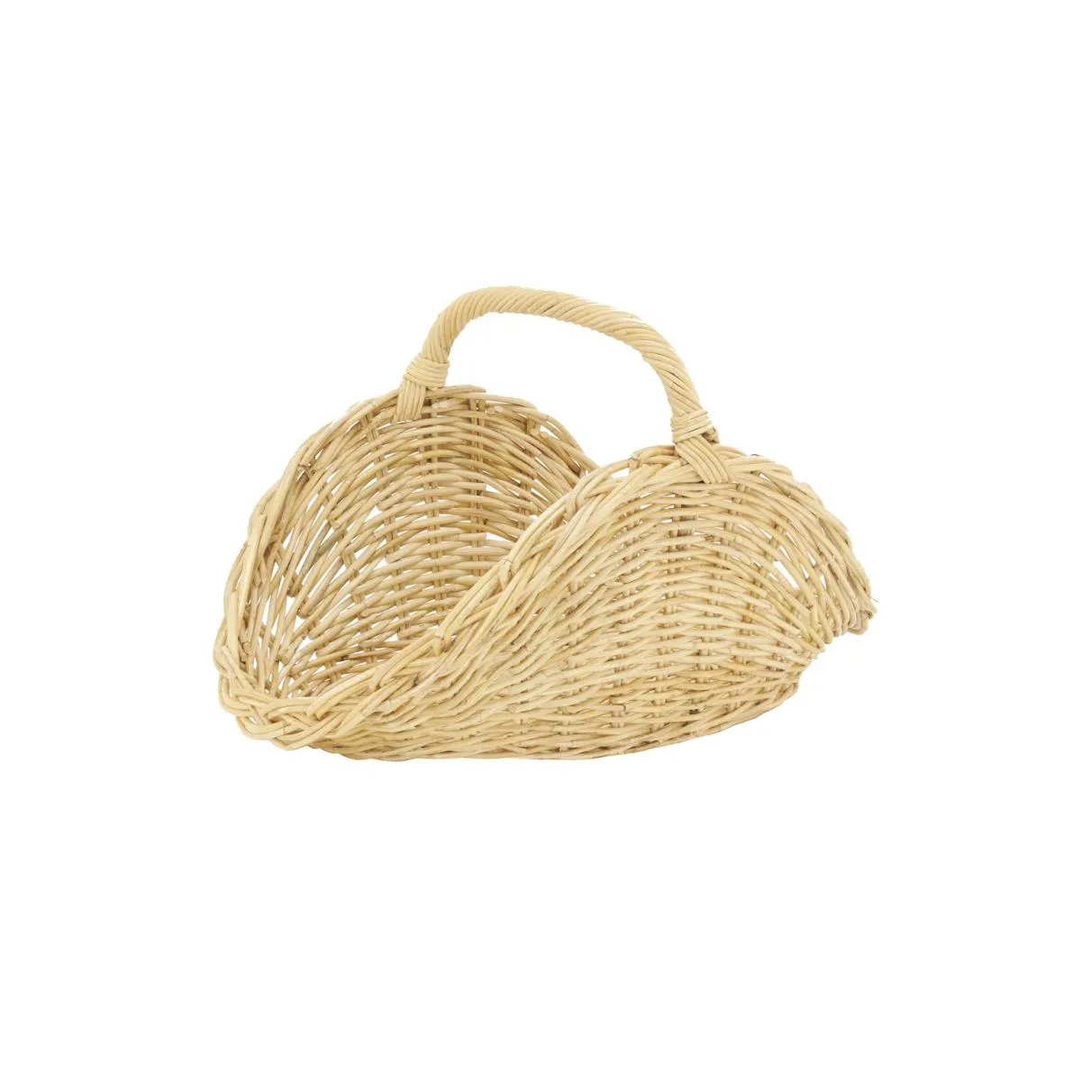 Aubry Gaspard Panier à bûches en poelet oval - Clair