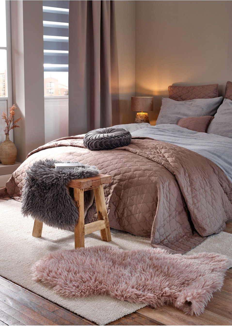 Coussin déco aspect velours