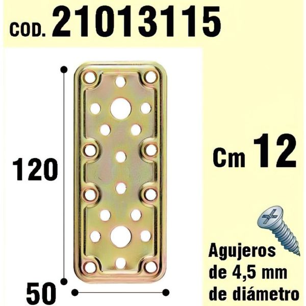 WOLFPACK Soporte para Madeira Placa Bicromatada 50x120 mm. Af 21013115