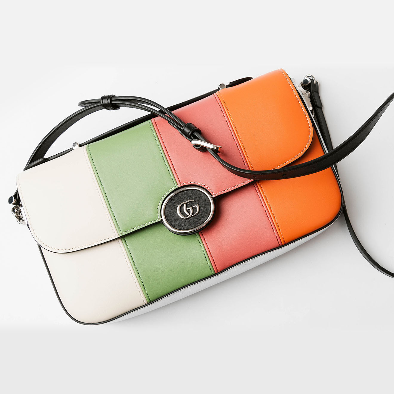 Gucci Sac à bandoulière en Cuir multicolore - Neuf avec étiquette - L.127 cm