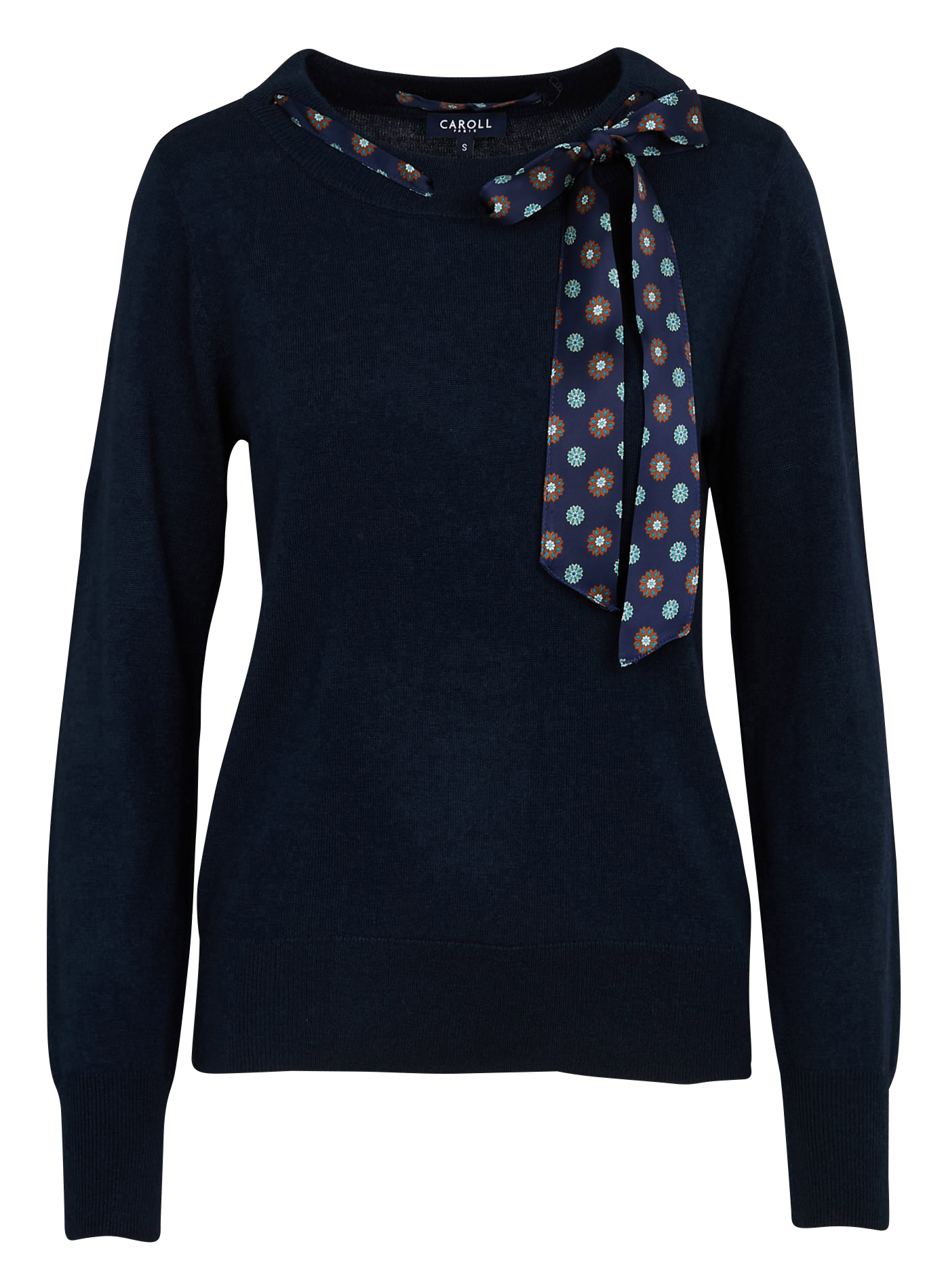 MLANA - Pull col rond en laine mélangée | Bleu