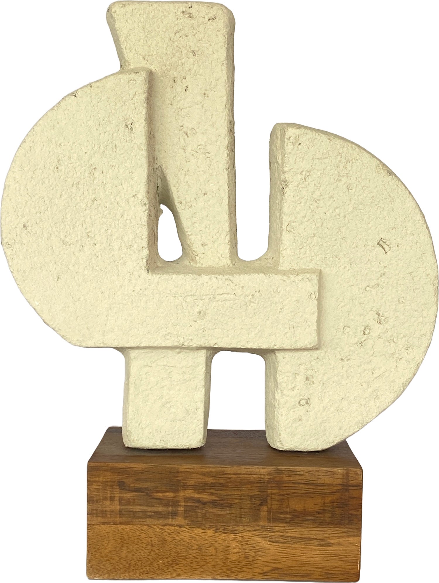 House of Nature beeld op voet beige 25 x 10 x 32 cm