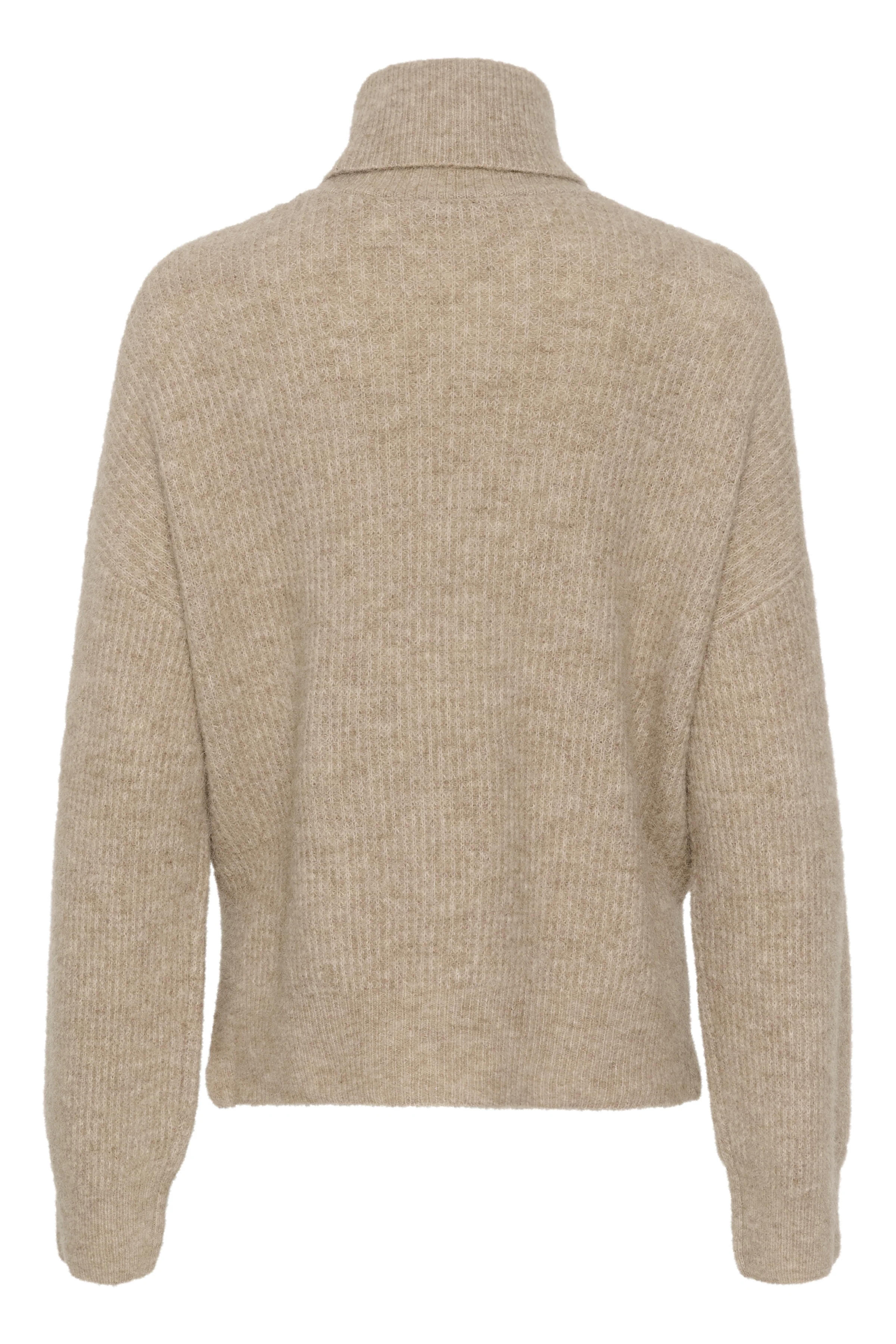 GESTUZ  AlphaGZ turtleneck uldstriktrøje - Charcoal Melange